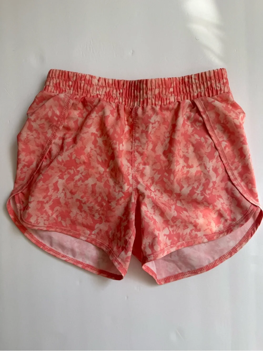 All in Motion Girls Athletic Running Shorts Coral Print Size M 7/8 Activewear
